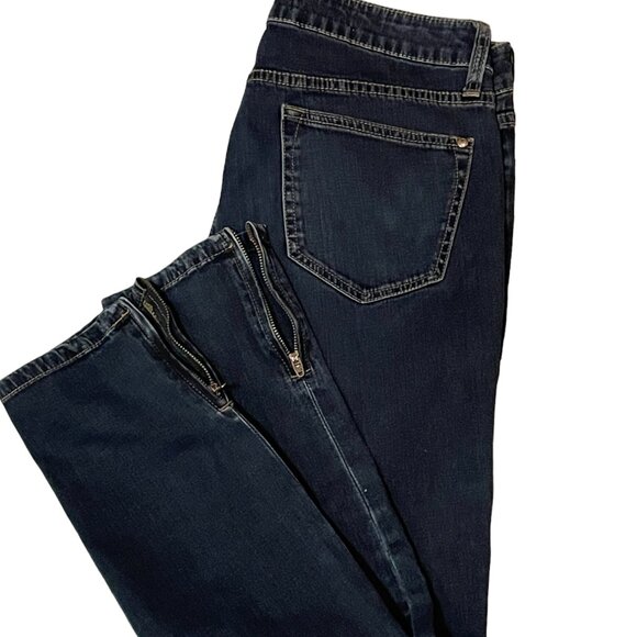 Pilcro and the Letterpress Low-Rise Straight Ankle Zip Jeans - Picture 3 of 7